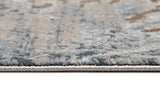METZ 4201 Polyester Viscose Rug - Crème, Charcoal, Silver, Teal Marbled Abstract, Warm Mocha Tone-To-Tone High-Low Texture, 9' 8" X 13' (1 Rug)