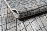 METZ 4204 Area Rug - Creme, Mocha, Beige Abstract Design, Charcoal Checker High-Low Pattern, 9' 8" X 13' (1 Unit)