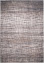 METZ 4204 Area Rug - Creme, Mocha, Beige Abstract Design, Charcoal Checker High-Low Pattern, 9' 8" X 13' (1 Unit)