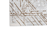 METZ 4206 Polyester Viscose Area Rug - Taupe Geometric Tone-To-Tone Mocha High-Low Pattern, 9' 8" X 13' (1 Rug)