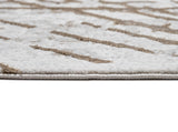 METZ 4206 Polyester Viscose Area Rug - Taupe Geometric Tone-To-Tone Mocha High-Low Pattern, 9' 8" X 13' (1 Rug)