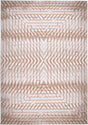 METZ 4208 Polyester Viscose Area Rug - Crème, Mocha, Taupe, Brick Abstract Geometric High-Low Design, 9' 8" X 13' (1 Rug)