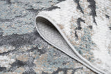 METZ 4209 Polyester Viscose Area Rug - Crème Tone-To-Tone, Charcoal, Silver Gray, Teal, Warm Mocha High-Low Detail, 9' 8" X 13' (1 Rug)