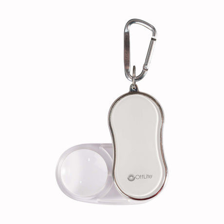 OttLite Pocket LED Magnifier with Carabiner Clip