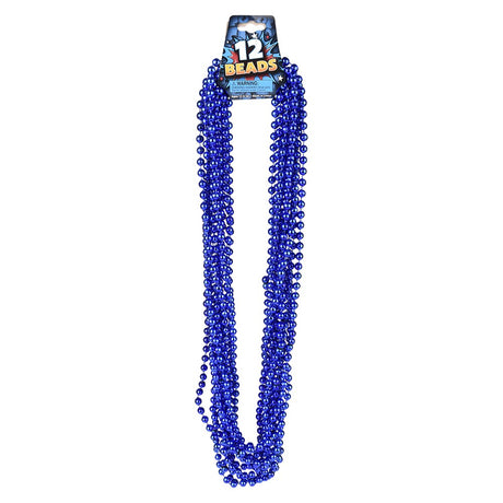 Blue Bead Necklaces 33" 7mm (1 DZ)