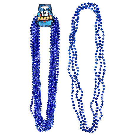 Blue Bead Necklaces 33" 7mm (1 DZ)