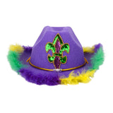 Mardi Gras Cowboy Hat (1 PC)