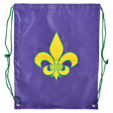 Fleur De Lis Drawstring Backpack 16.5" (1 DZ)