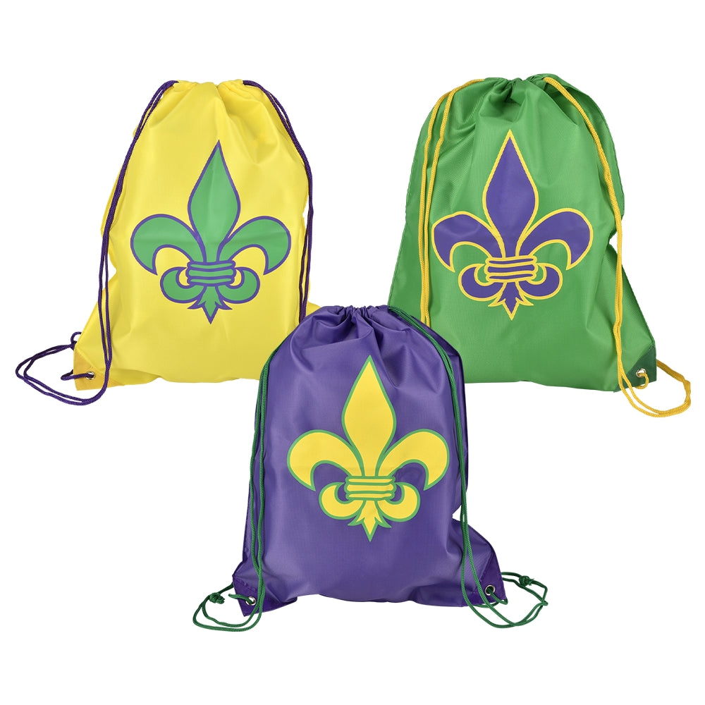 Fleur De Lis Drawstring Backpack 16.5" (1 DZ)
