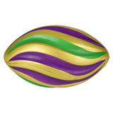 Mardi Gras Foam Football 8"