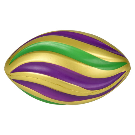Mardi Gras Foam Football 8"