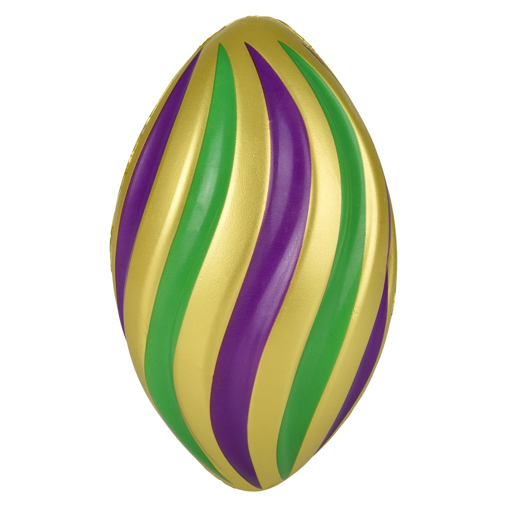 Mardi Gras Foam Football 8"