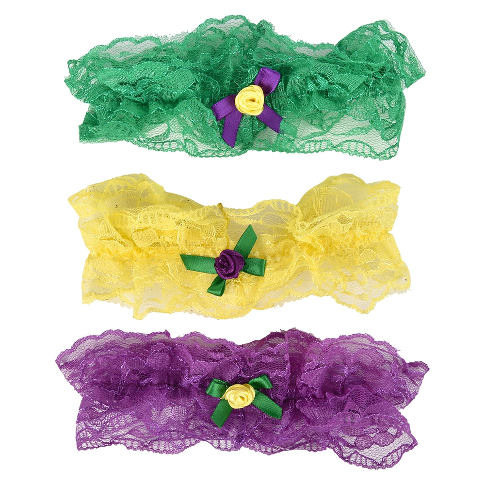 Mardi Gras Leg Garter (1 DZ)