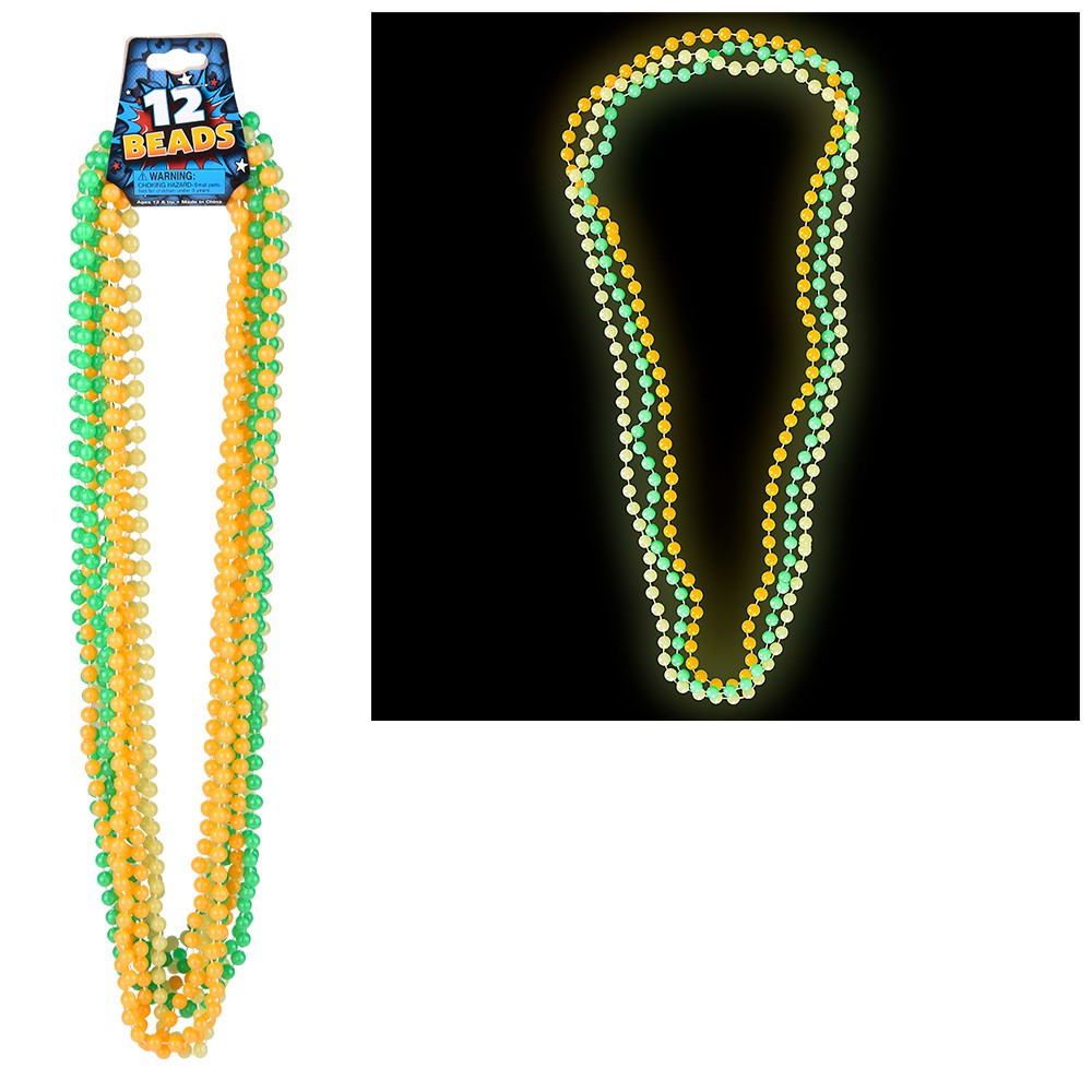 Glow In The Dark Beads Necklace (1 DZ)