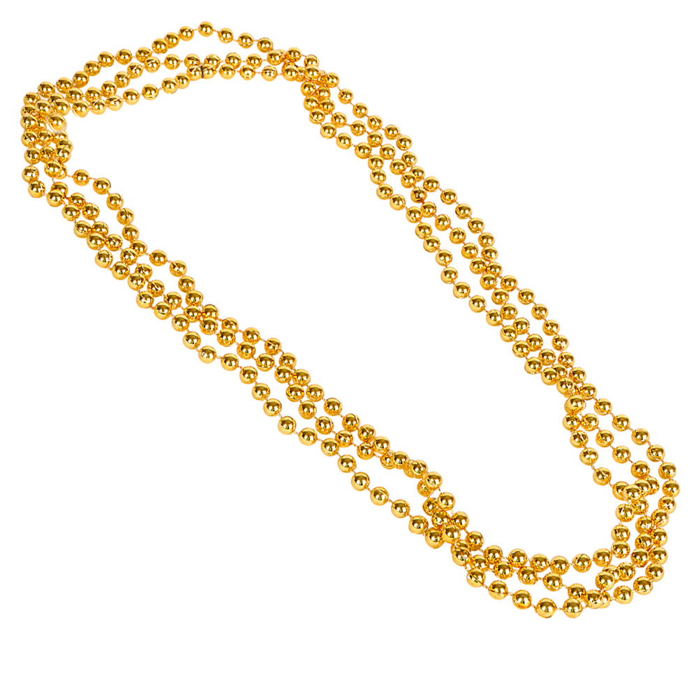 Gold Bead Necklaces 33" 7mm (1 DZ)