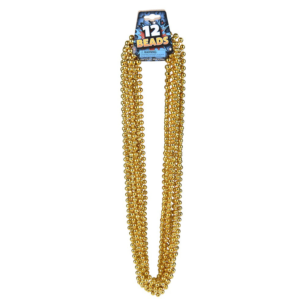 Gold Bead Necklaces 33" 7mm (1 DZ)
