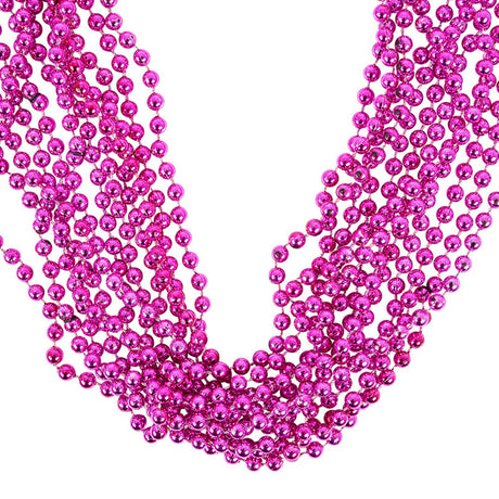 Pink Bead Necklaces 33" 7 mm (1 DZ)