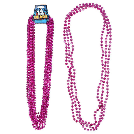 Pink Bead Necklaces 33" 7 mm (1 DZ)