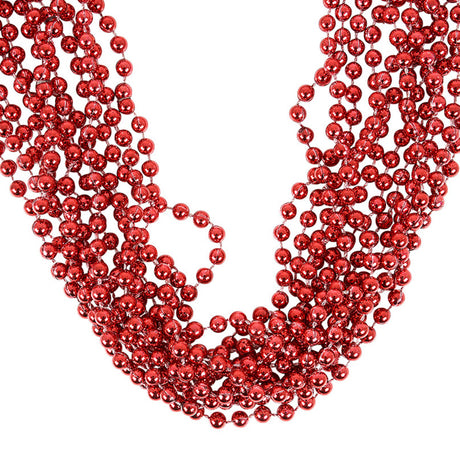 Red Bead Necklaces 33" 7mm (1 DZ)