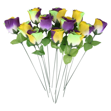 Mardi Gras Faux Rose 11" (1 DZ)