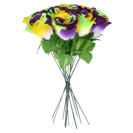 Mardi Gras Faux Rose 11" (1 DZ)