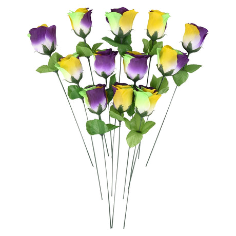Mardi Gras Faux Rose 11" (1 DZ)