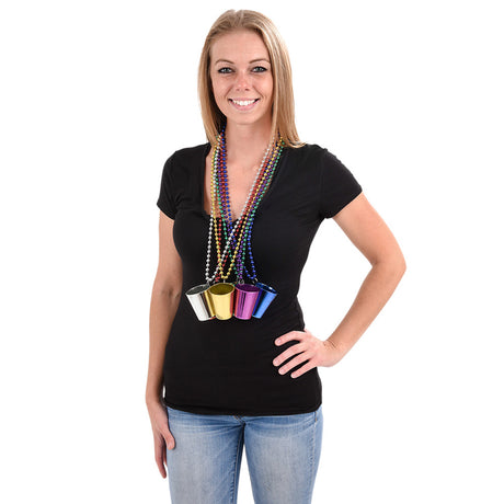 Shot Glass Beads Necklace (1 DZ)