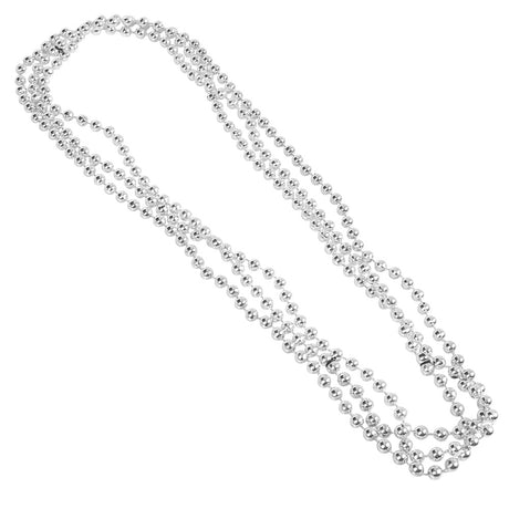 Silver Bead Necklaces 33" 7 mm (1 DZ)