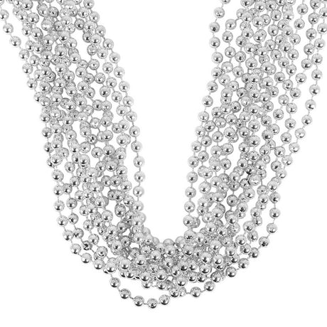Silver Bead Necklaces 33" 7 mm (1 DZ)