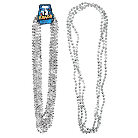 Silver Bead Necklaces 33" 7 mm (1 DZ)