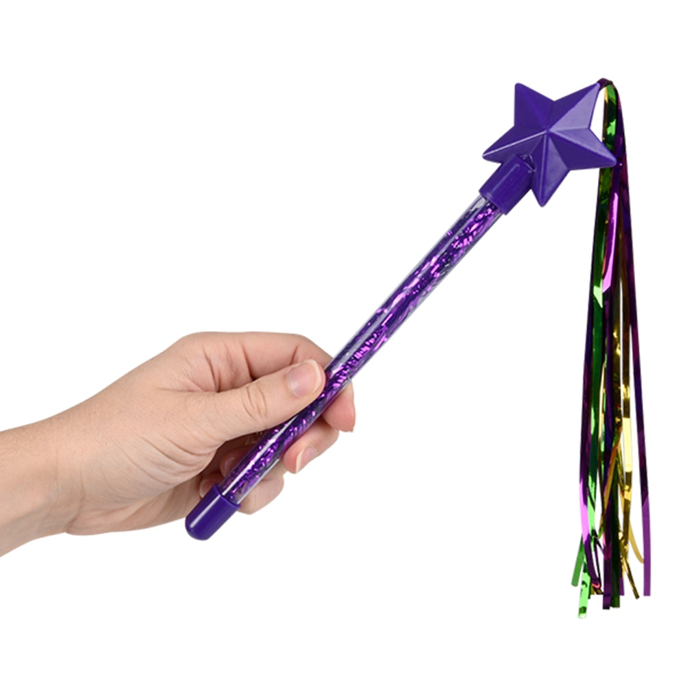 Mardi Gras Star Tinsel Wand (1 DZ)