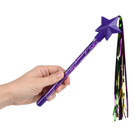 Mardi Gras Star Tinsel Wand (1 DZ)