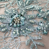Beaded Floral Lace Mesh
