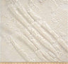 Medallion Bridal Lace Polyester Fabric - Sequins Damask Embroidery, Sheer White, 52" Width (1 Yard)