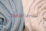 Microfiber Towel Fabric - 80% Polyester 20% Polyamide, Ultra-Soft, Absorbent, White, Baby Blue, 60" Width (By The Yard)