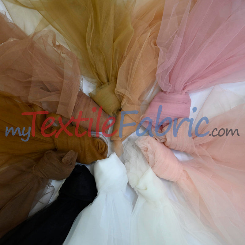 Micro Mesh Polyester Fabric - Sheer Soft Stretch Tulle, 58/60" Width, Multiple Colors (1 Yard)
