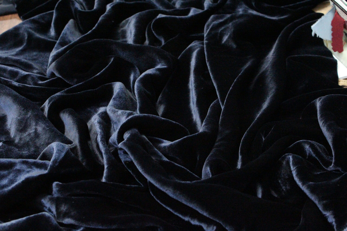Premium Silk Rayon Velvet Fabric - Azalea, 45" Width (1 Yard)