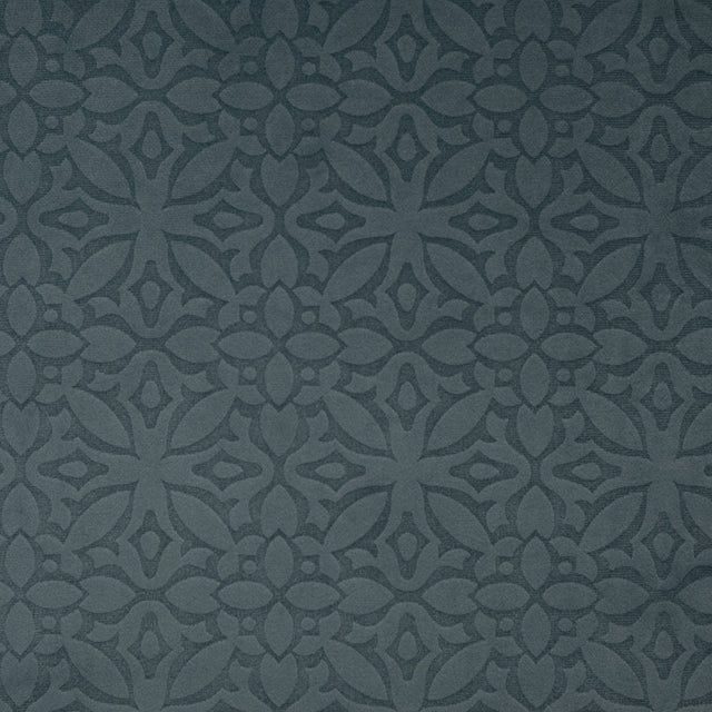 Embossed Velvet Upholstery Fabric Milos Moroccan Tile Pattern