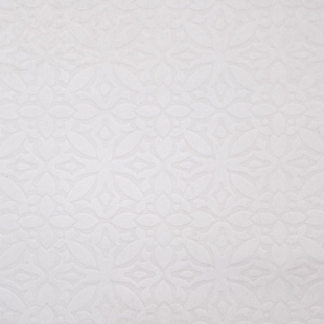 Embossed Velvet Upholstery Fabric Milos Moroccan Tile Pattern