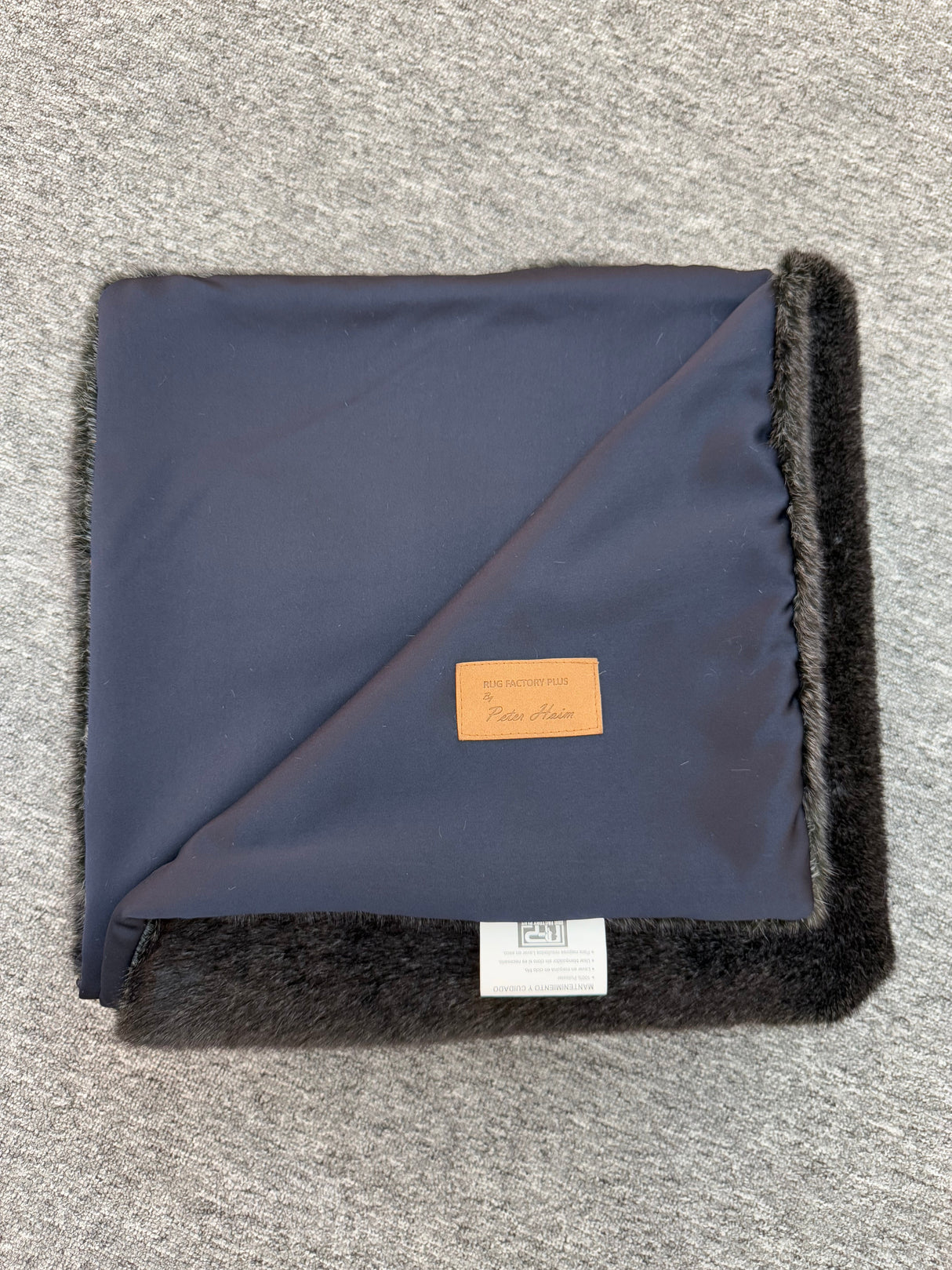 Minko 11 Faux Mink Fabric - Black, Crystal Velvet Backing, 50" X 60" Throw (1 Throw)