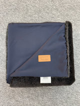 Minko 11 Faux Mink Fabric - Black, Crystal Velvet Backing, 50" X 60" Throw (1 Throw)