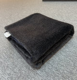Minko 11 Faux Mink Fabric - Black, Crystal Velvet Backing, 50" X 60" Throw (1 Throw)