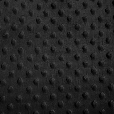 Black Minky Dimple Dot Fabric,