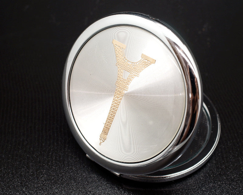 3" Gold Eiffel Tower Compact Mirror – Pack of 12 Mis Quince Compact Hand Mirrors
