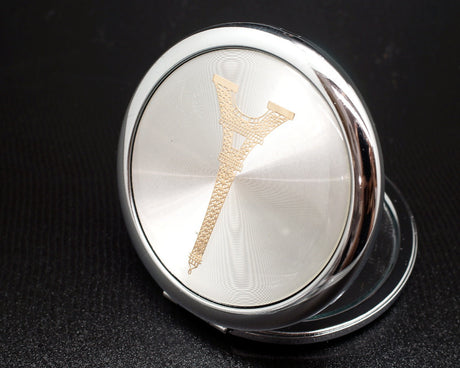 3" Gold Eiffel Tower Compact Mirror – Pack of 12 Mis Quince Compact Hand Mirrors