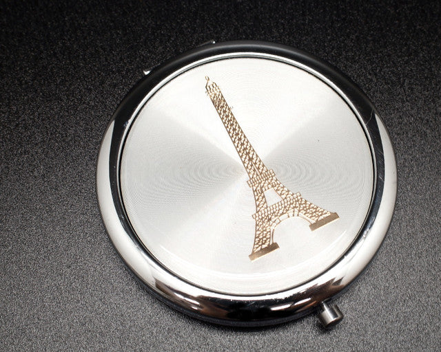 3" Gold Eiffel Tower Compact Mirror – Pack of 12 Mis Quince Compact Hand Mirrors