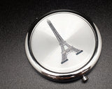 3" Silver Eiffel Tower Compact Mirror – Pack of 12 Mis Quince Compact Hand Mirrors