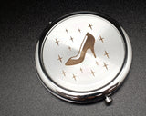 Gold Cinderella Slipper Compact Mirror – Pack of 12 Mis Quince Compact Hand Mirrors