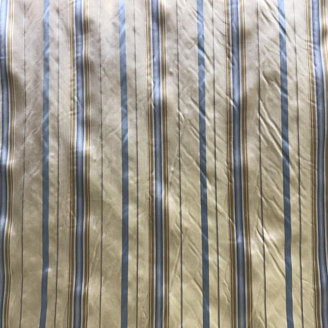 Mirage Silk Fabric - Shiny Multi-Colored Stripe, 54" Width (1 Yard)