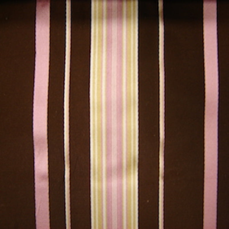 Mirage Silk Fabric - Shiny Multi-Colored Stripe, 54" Width (1 Yard)
